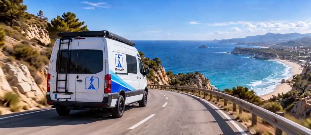 WomoLaden camper met zelfvoorzienende stroomvoorziening – startvideo (desktop)